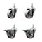 Service Caster 3 Inch Semi Steel 38 Inch Threaded Stem Caster Set 2 Brakes SCC SCC-TS20S314-SSS-381615-2-PLB-2 - alternate 1